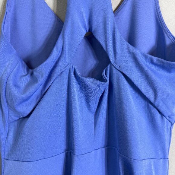 Girlfriend Collective Alpine Lola V-Neck Mini Dress Women's Small Blue Tennis - Picture 9 of 12